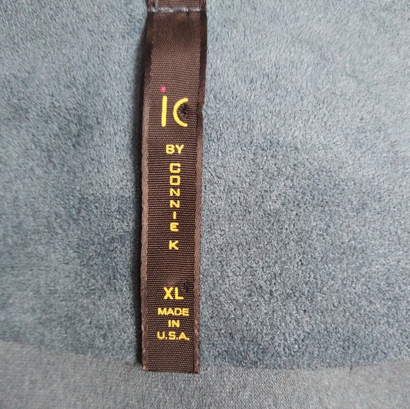 IC Collection by Connie K blue faux suede large button closure sweater size XL - Picture 7 of 8